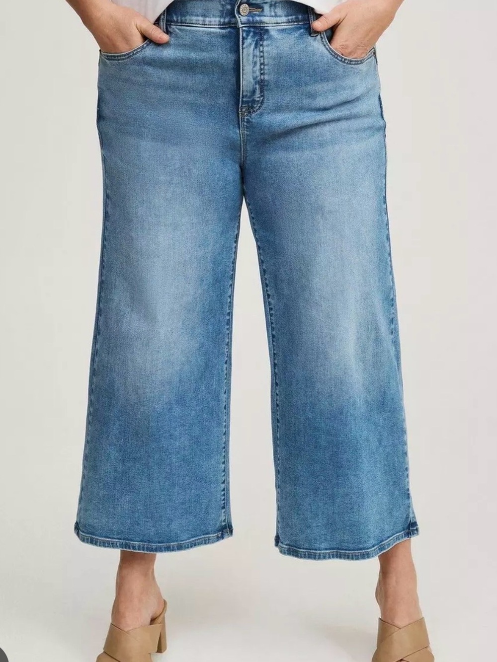 Torrid Bombshell Wide-Leg ankle Crop Jeans